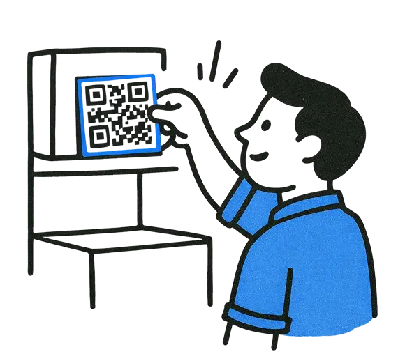 Сгенерируйте и распечатайте QR-коды для каждой зоны хранения, разместите их на местах. Простая система маркировки – это быстрая навигация и мгновенный поиск нужных товаров.